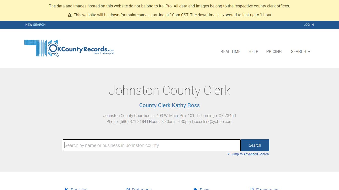 Johnston County - County Clerk Public Land Records for ...